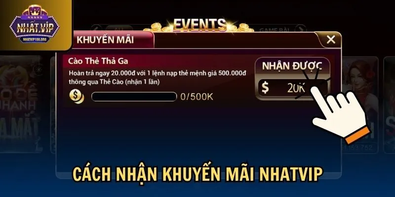 cach nhan khuyen mai nhatvip Cách nhận khuyến mãi Nhatvip