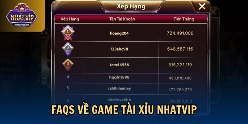 faqs tai xiu nhatvip FAQs về game Tài Xỉu Nhatvip