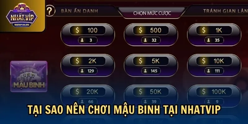 nhatvip cach tinh chi mau binh Tại sao nên chơi mậu binh tại Nhatvip