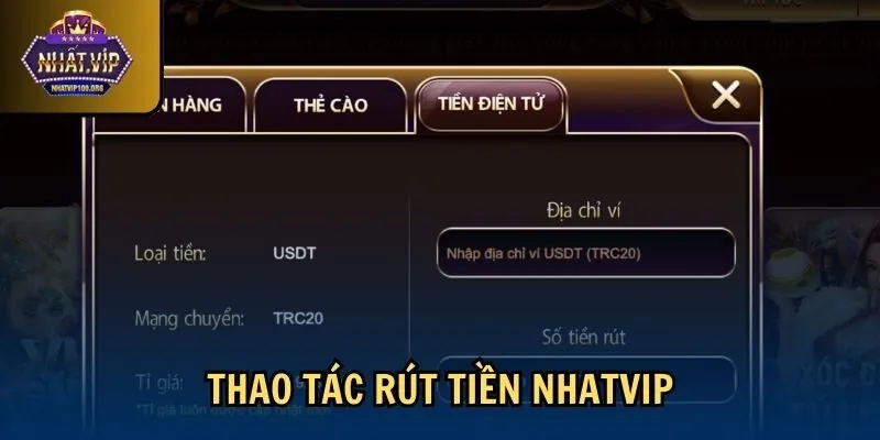 thao tac rut tien nhatvip Thao tác rút tiền Nhatvip