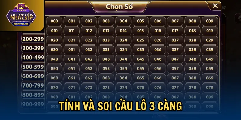 tinh lo 3 cang Tính và soi cầu lô 3 càng