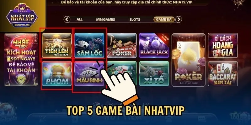 top 5 game bai nhatvip Top 5 game bài Nhatvip