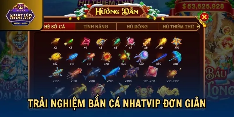 trai nghiem ban ca nhatvip Trải nghiệm bắn cá Nhatvip đơn giản