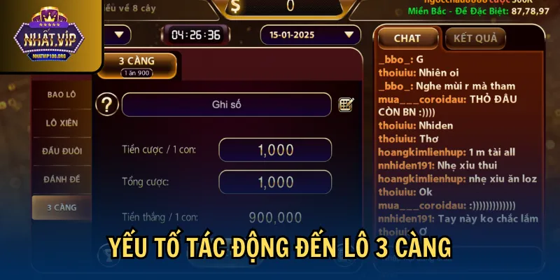 yeu to lo 3 cang Yếu tố tác động đến lô 3 càng